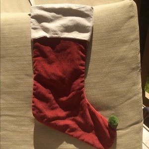 West Elm Christmas stocking.
